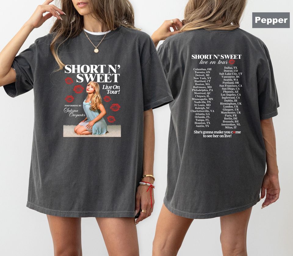 Short N' Sweet Live On Tour Shirt, Short N Sweet 2025 Tour Shirt