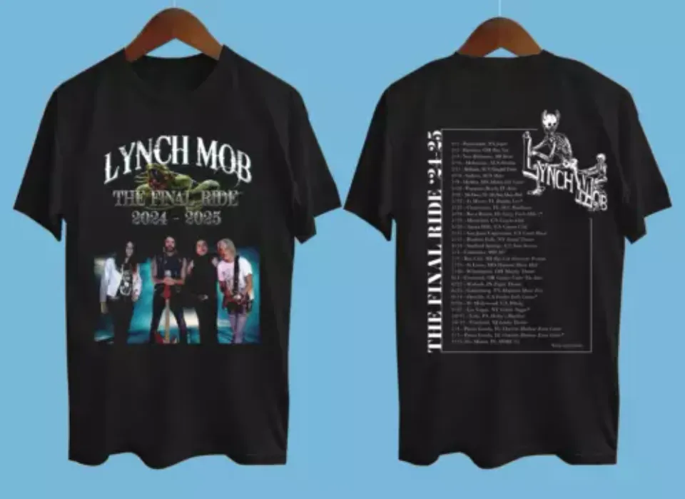 Lynch Mob The Final Ride 2024-2025 Tour Date Black Shirt