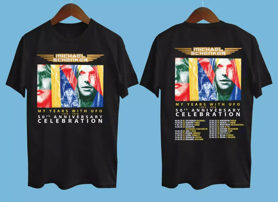 Michael Schenker My Years With Ufo 2025 Tour Black Shirt