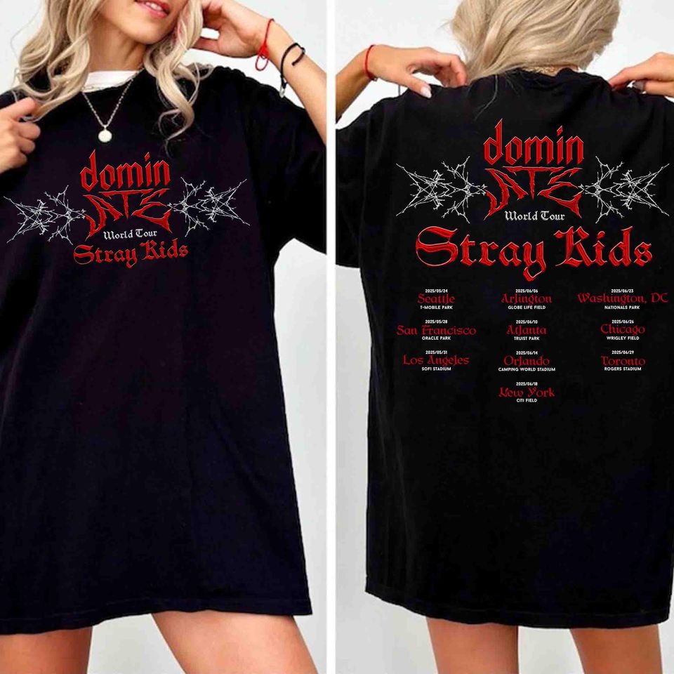 Stray Kids Dominate World Tour 2025 Shirt, Stray Kids Shirt, Stray Kids Ate Shirt, Stray Kids Bang Chan, Lee Know, Changbin, Felix, Han