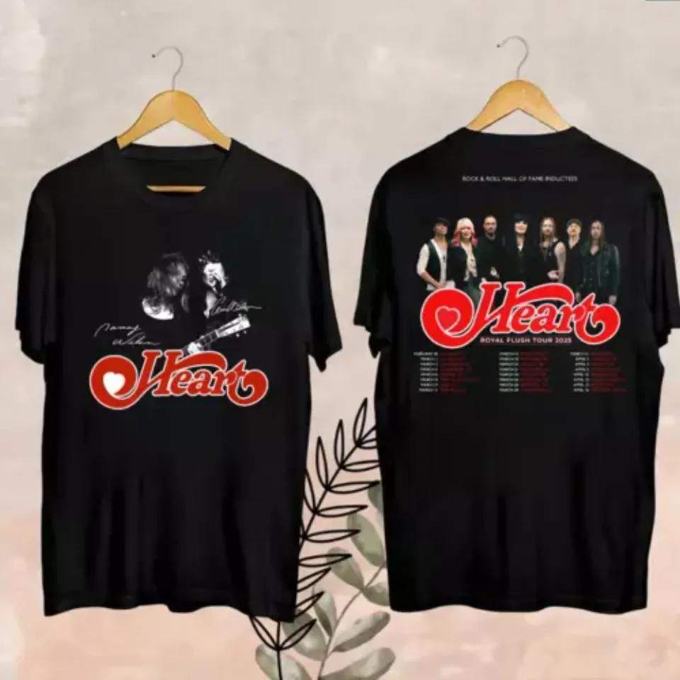 Rock Band Heart Tour 2025 Shirt, Heart Band Royal Flush Tour 2025 Shirt