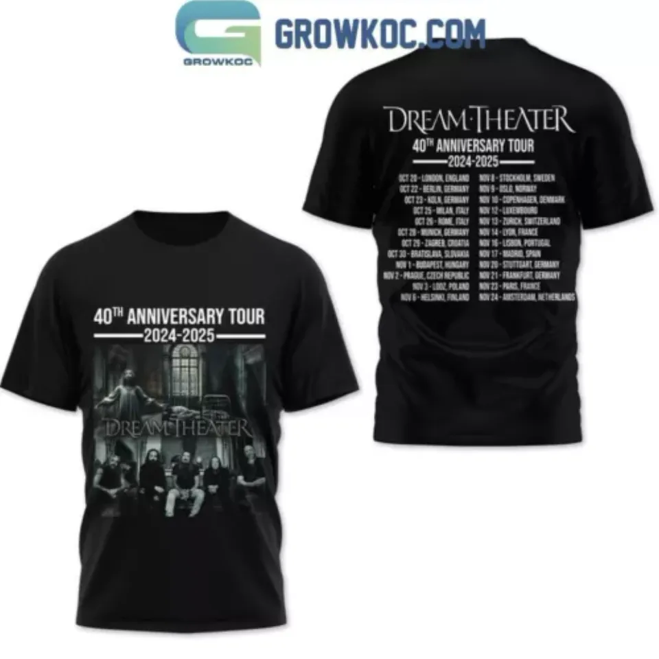 Dream Theater 40Th Anniversary Tour 2024-2025 Hoodie Shirt
