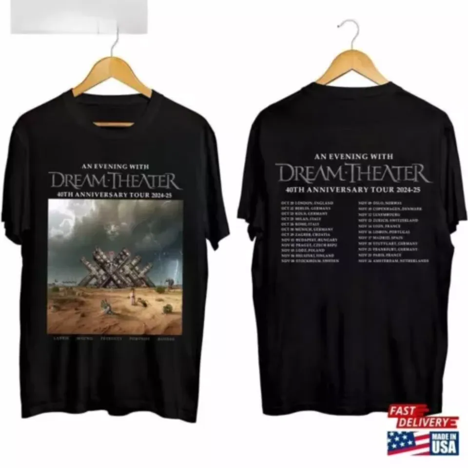 Dream Theater 40Th Anniversary Tour 2024 2025 Shirt Band Fan Unisex