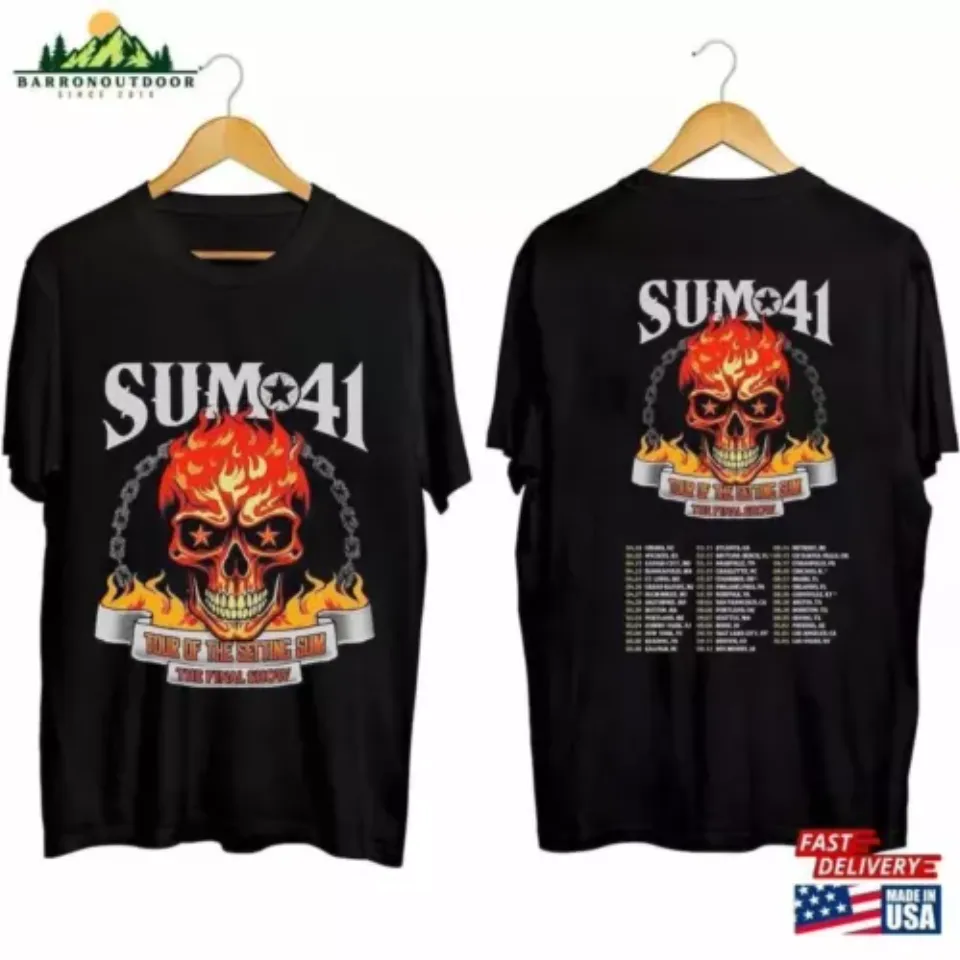 Sum 2024 2025 Tour Graphic 2 Side Black Shirt Unisex Men Women