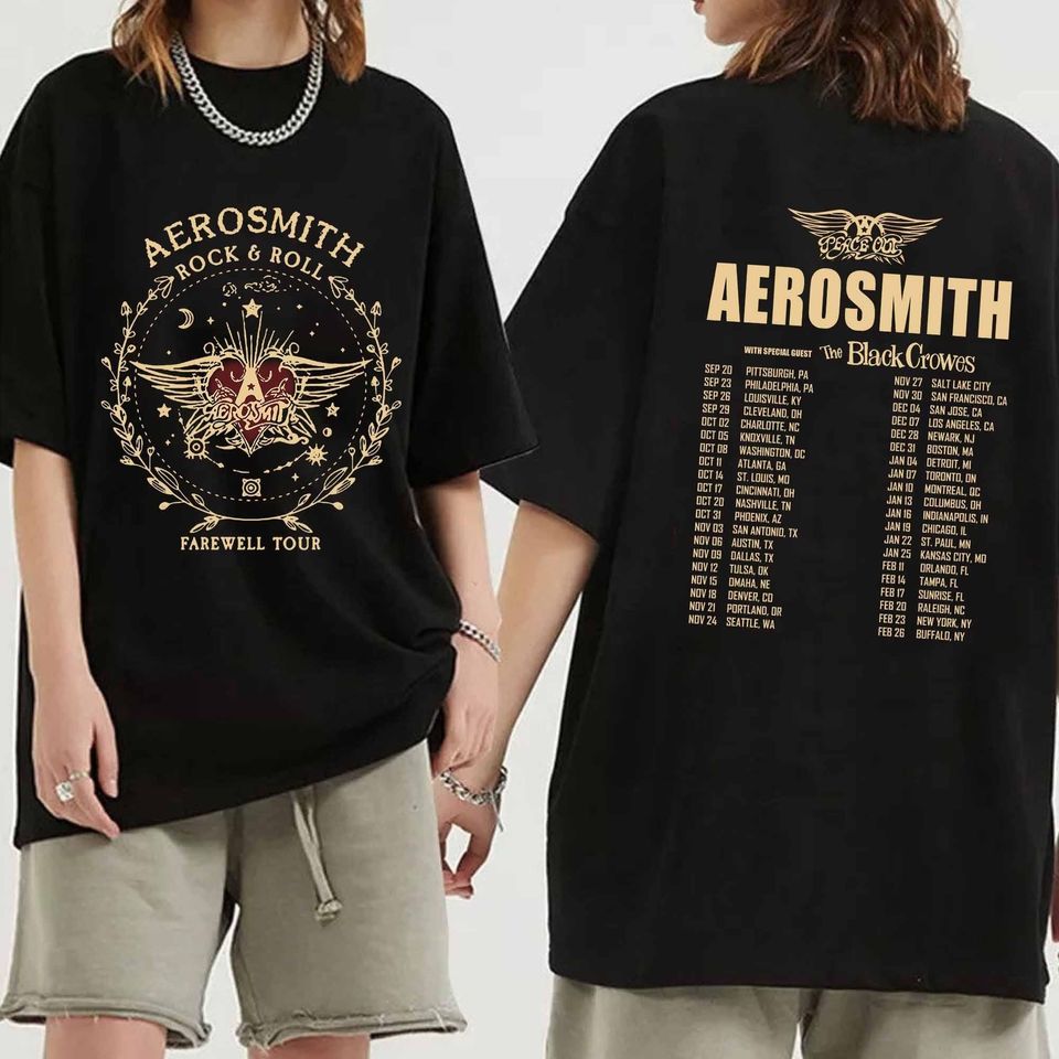 Aerosmith 2024-2025 North American Farewell Tour Shirt, Aerosmith Band Fan Shirt, Aerosmith 2024 Farewell Tour Shirt