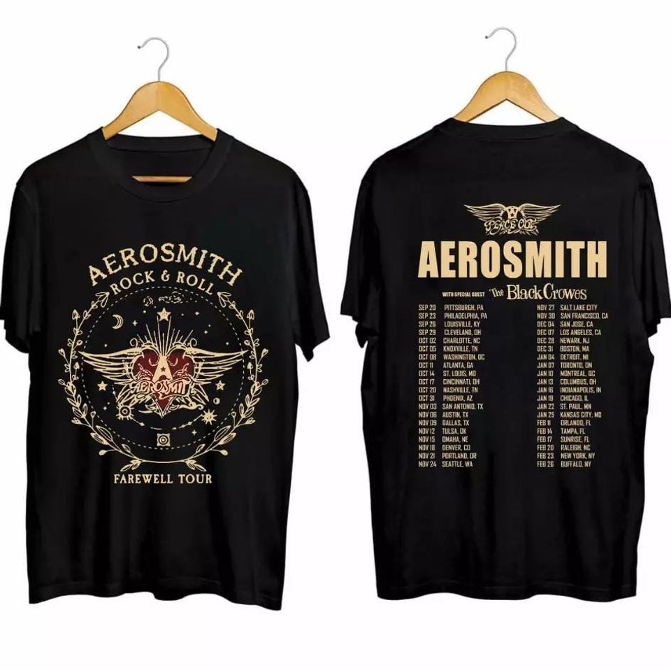 Aerosmith 2024-2025 North American Farewell Tour Shirt, Concershirt, Aerosmith Fan Gifts, Aerosmith Rock Band, Aerosmith Vintage Shirt