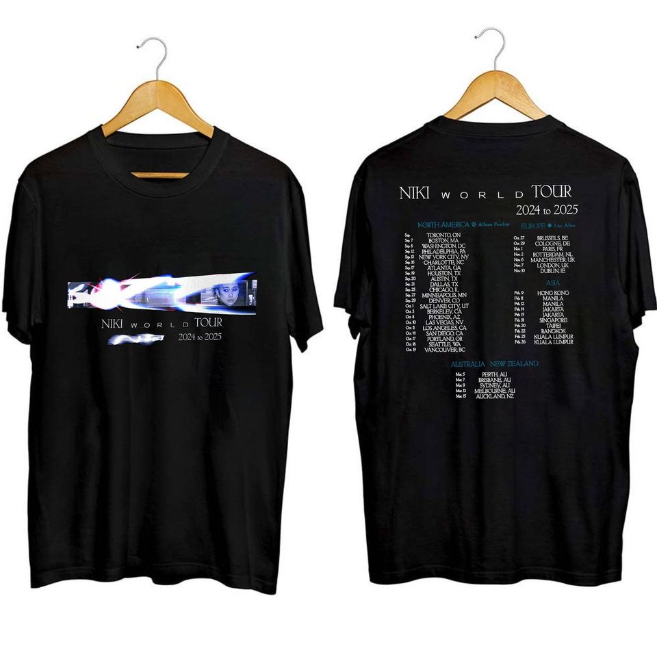 Niki World Tour 2024 To 2025 Shirt, Niki 2024 Concershirt, Niki Fan Shirt, Niki Tour Merch, Gift For Fan, Music Tour Shirt