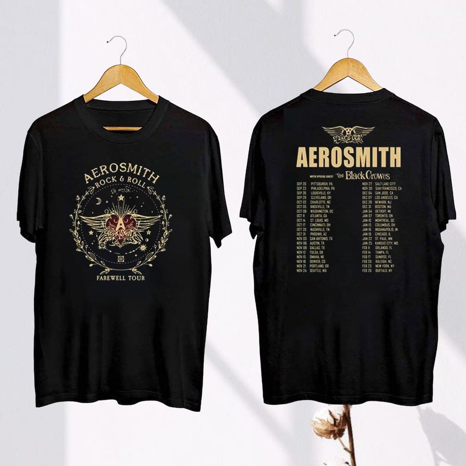Aerosmith Peace Out Farewell Tour 2024-2025 Shirt, Aerosmith Fan Gift, Aerosmith Rock Band Shirt, Aerosmith Merch, Aerosmith 90S Vintage
