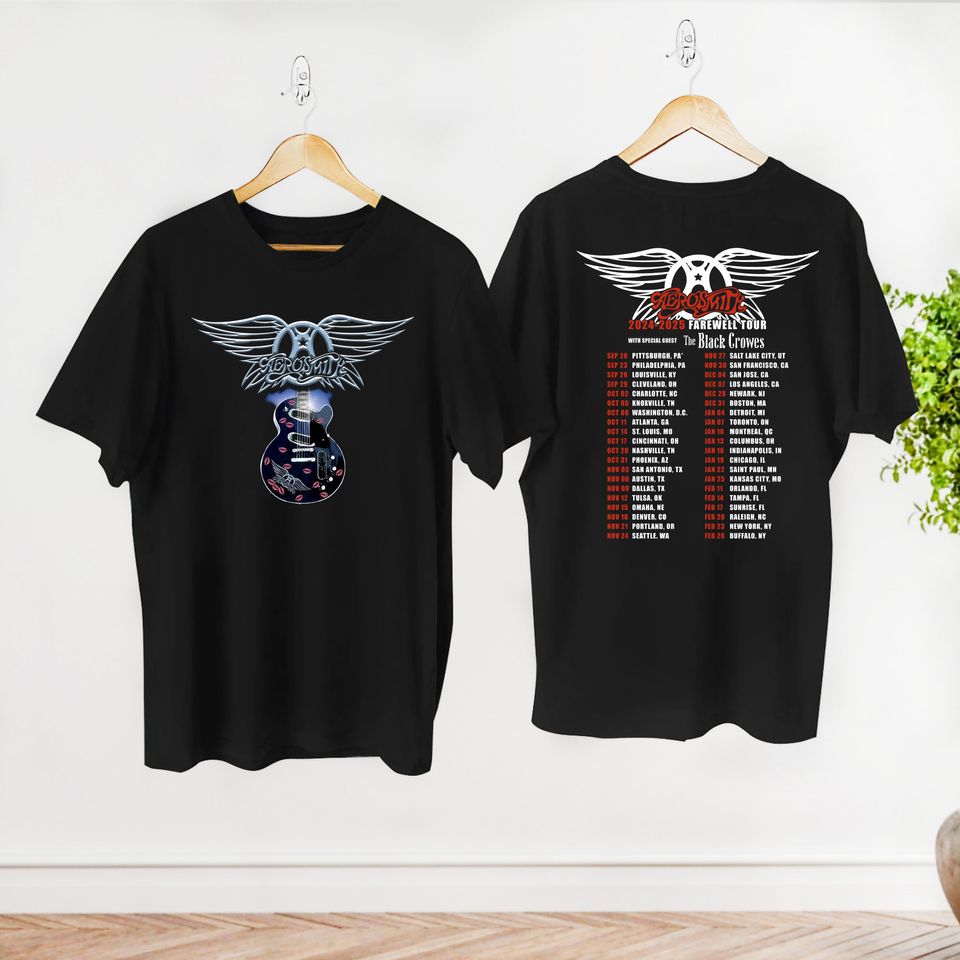 2024-2025 Tour Peace Out Farewell Aerosmith Band Shirt, Graphic Aerosmith Fan Gifts, Aerosmith Rock N Roll Shirt, Aerosmith Unisex Shirt
