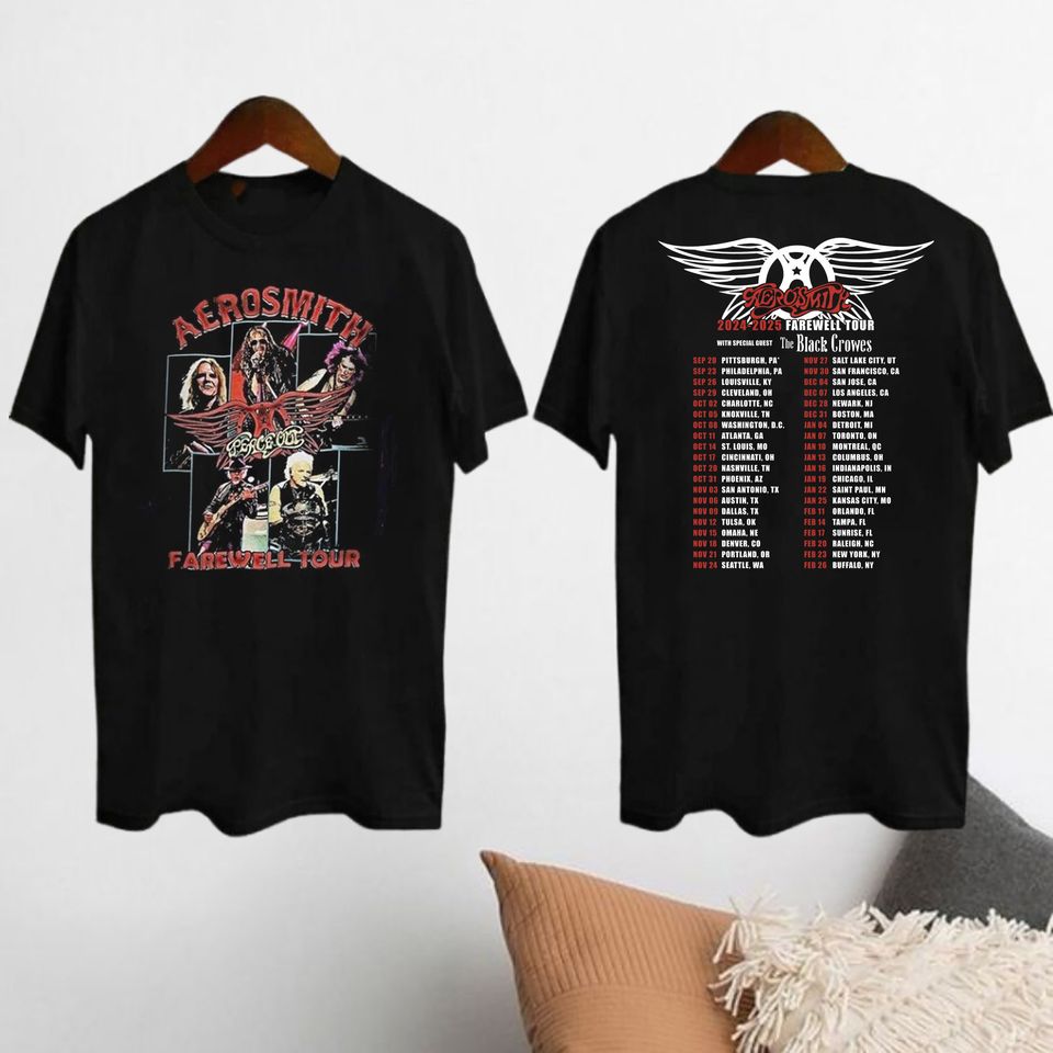 Aerosmith Band Graphic Shirt, Aerosmith Peace Out Farewell Tour 2024-2025 Shirt