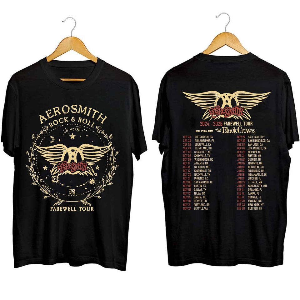 Aerosmith 2024-2025 North American Farewell Tour Shirt, Aerosmith Band Fan Shirt