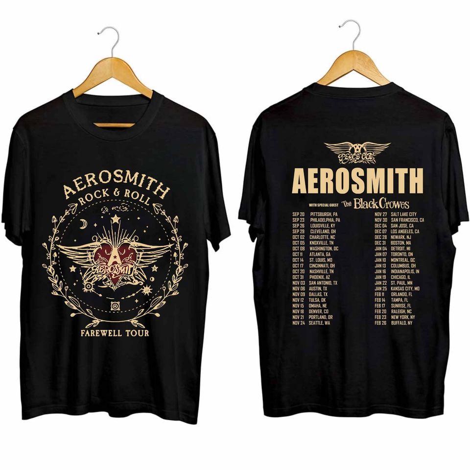 Aerosmith 2024-2025 North American Farewell Tour Shirt, Aerosmith Band Fan Shirt