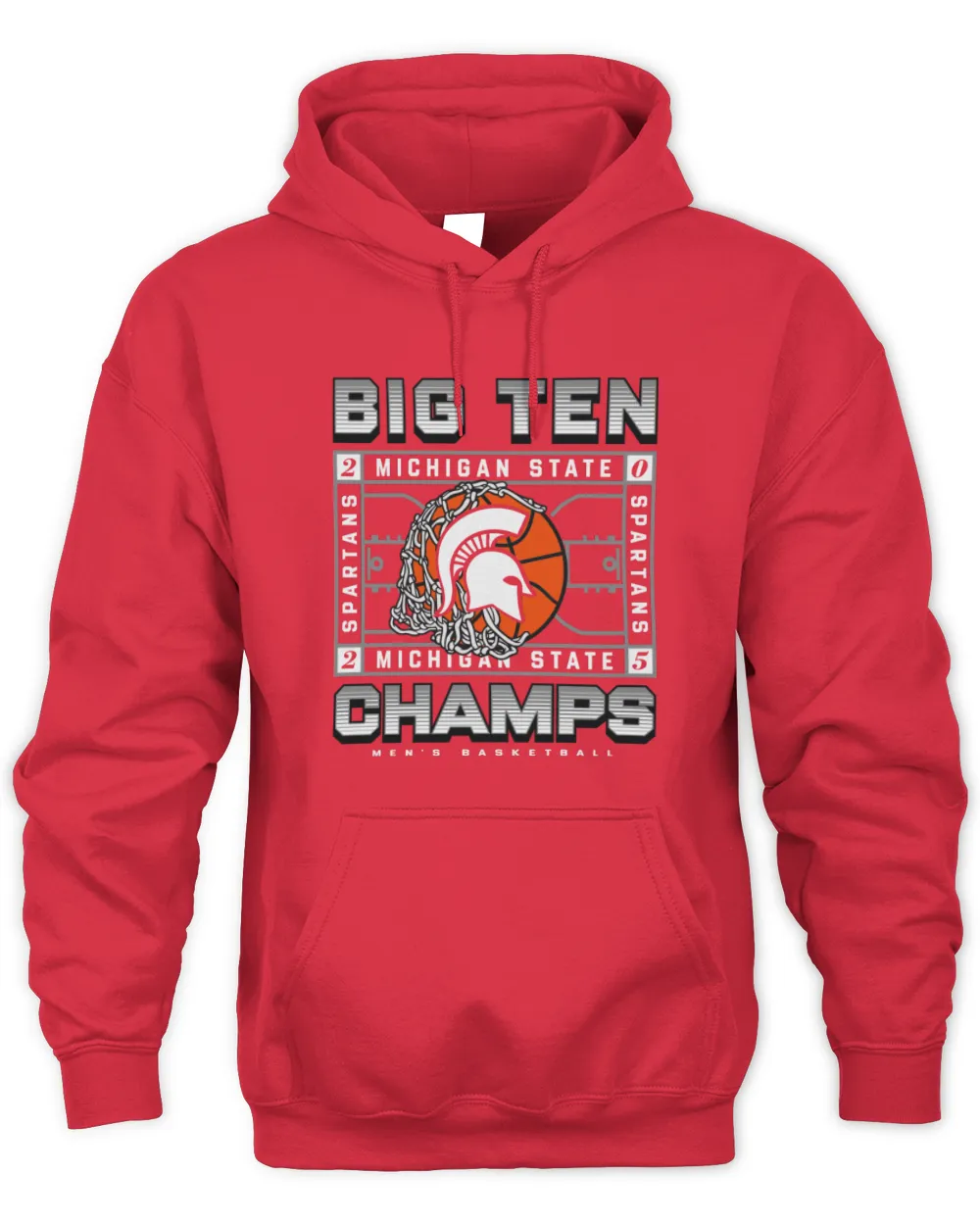 2025 Big Ten Champs Michigan State Men's Basketball Hoodie