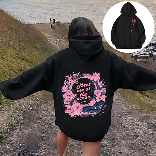 Palm Puff Merch Hoodie For Women Shirtn Girls Oversized Preppy 