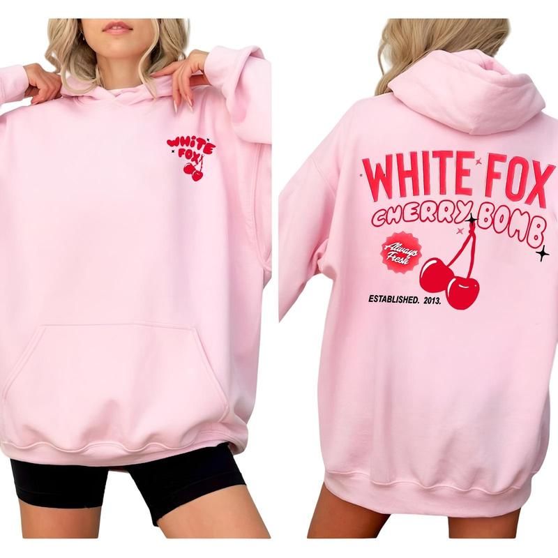 White Fox Hoodie With Love In The Moment Oversized Hoodie