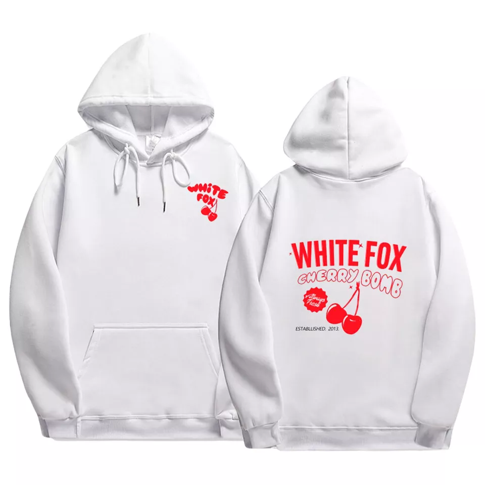 White Fox With Love Cherry  Hoodie