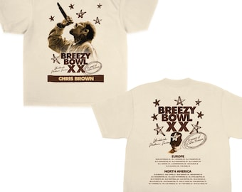 Chris Brown Breezy Bowl Xx Tour 2 Sided T-Shirt, Chris Brown Album Shirt, Chris Brown Fan Gift, Chris Brown Merch