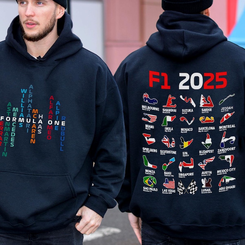 Formula 1 2025 Season Shirt,Formula 1 2025 Circuits Tshirt,Formula One 2025 Hoodie