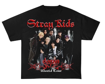 Stray Kids Shirt, 2025 Stray Kids Dominate World Tour Shirt, Stray Kids Kpop Fan Gift, Stray Kids Merch, Skz Graphic Shirt, Kpop Fan Merch