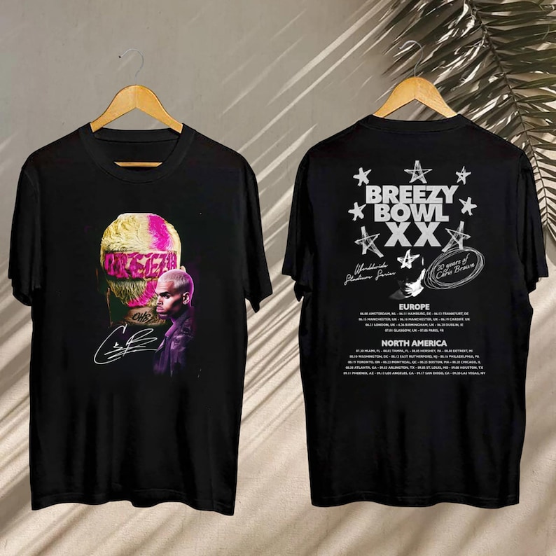 Chris Brown Signatures Shirt, Chris Brown Tour 2025 Breezy Bowl Xx Shirt