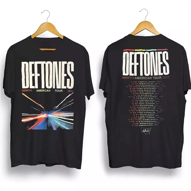 Tshirt Deftones, Deftones North American Tour 2025 Shirt