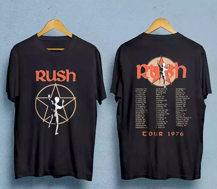 Rush Band Music Tour 1976 T-Shirt Gift All Fans All