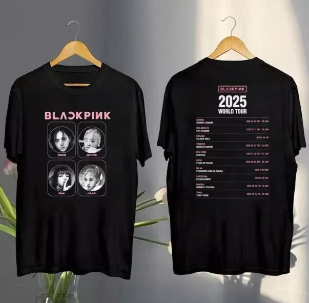 Graphic Black Pink Shirt, Black Pink World Tour 2025 Shirt