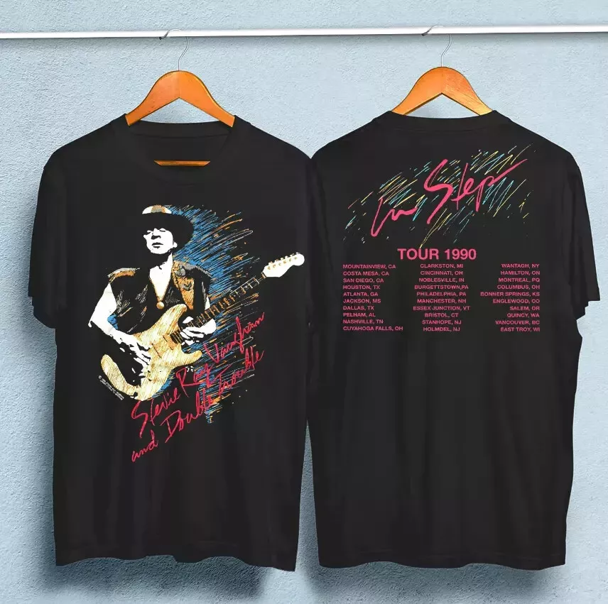 Vaughan Ray Stevie 1990 Tour Step Vintage T-Shirt