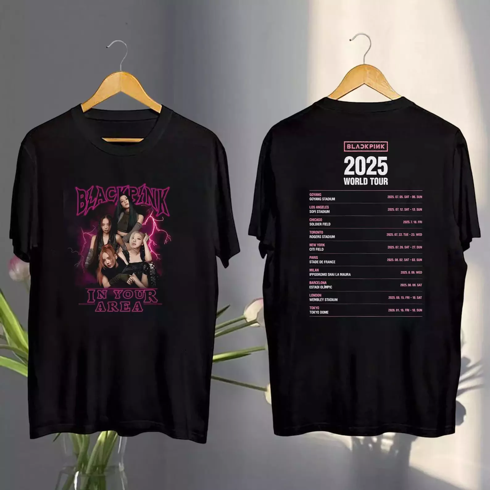 Black Pink Graphic 2025Shirt, Black Pink World Tour 2025 Shirt