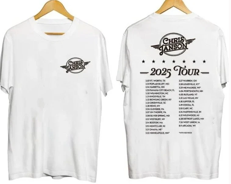Chris Janson Tour 2025 Shirt All Size, For Fan Gift, Best Price