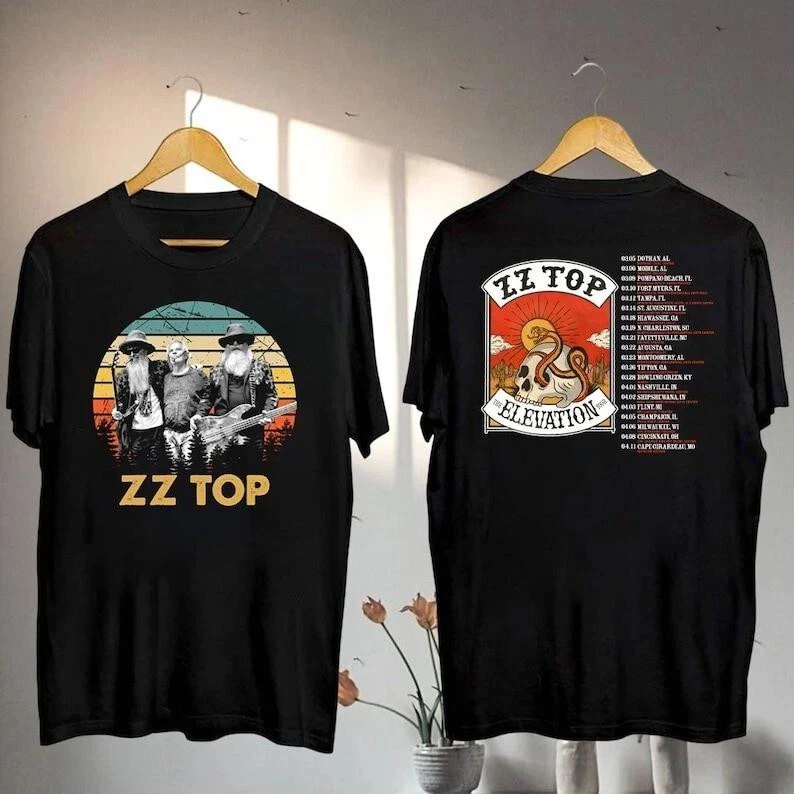 Zz Top Vintage Shirt 2025 Zz Top The Elevation Tour Shirt