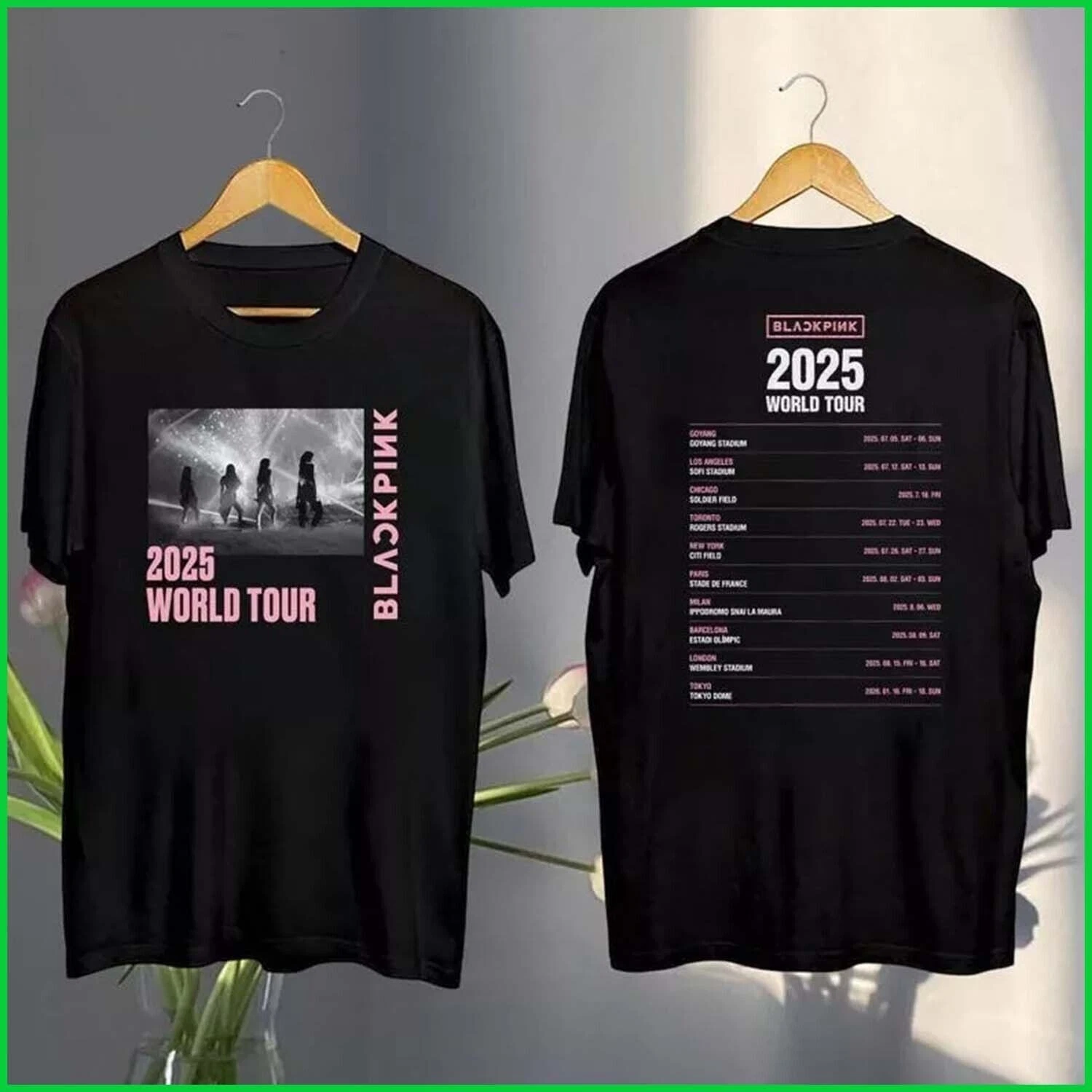 Hot New Black Pink World Tour 2025 T-Shirt Gift For Fan All Size