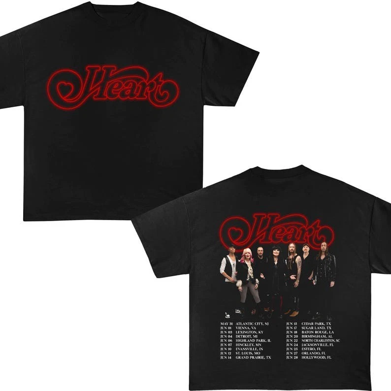 2025 Heart Band Royal Flush Tour T-Shirt, Rock Band Heart 2025 Tour Shirt, Heart