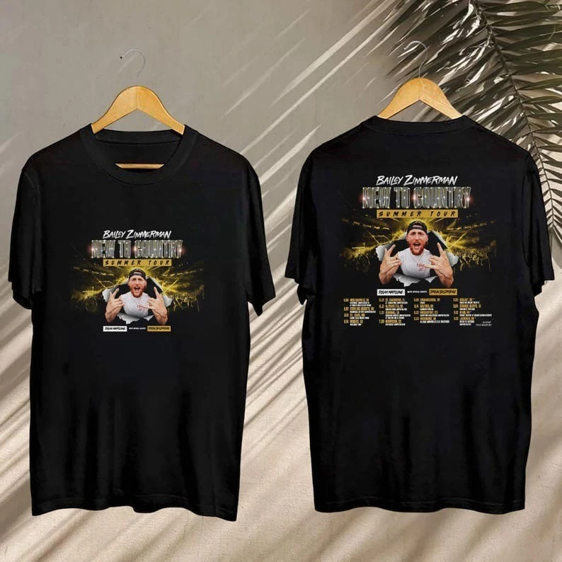 Bailey Zimmerman 2025 New To Country Tour Shirt, Bailey Zimmerman Concert,