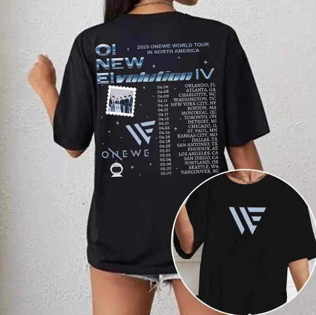 Onewe World Tour 2025 T-Shirt, Onewe  New Evolution Iv Tour Shirt