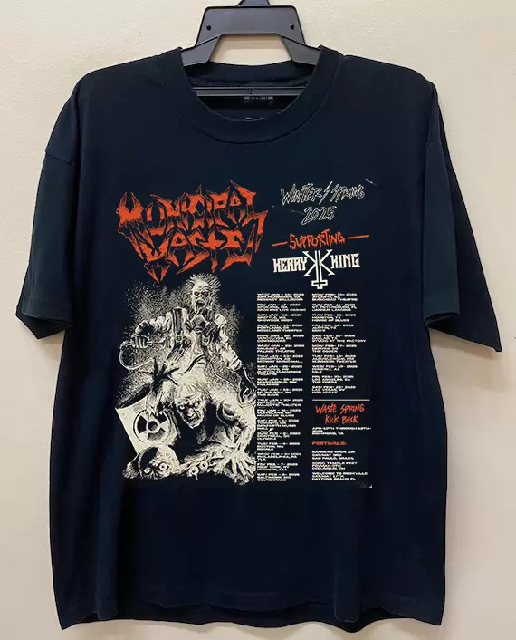Municipal Waste Spring Tour 2025 Kerry King T Shirt Full Size S-5Xl