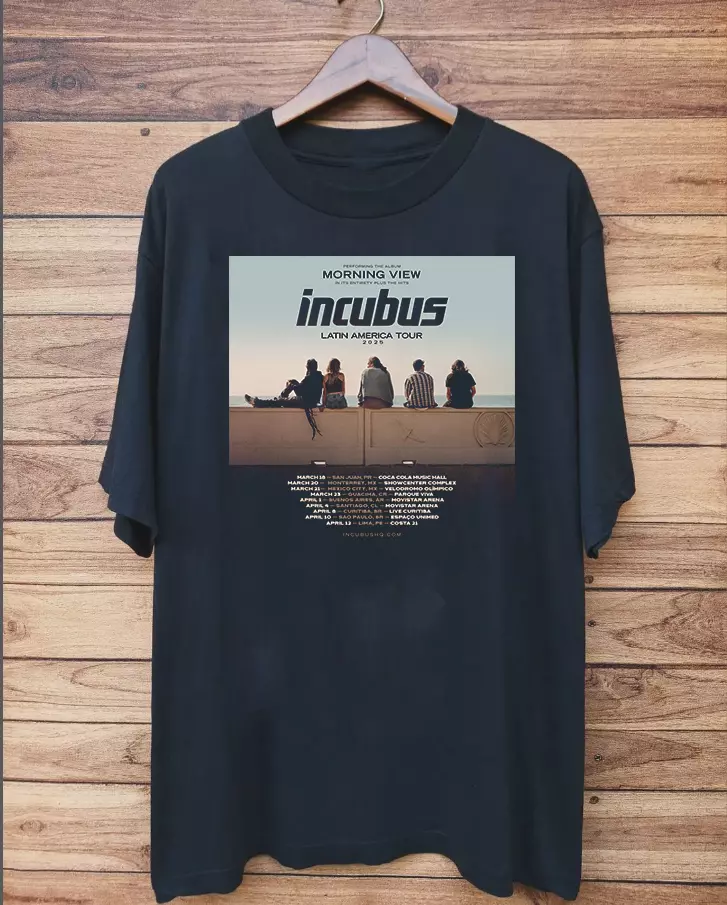 Morning View Latin America Tour 2025 Incubus T Shirt Full Size S-5Xl