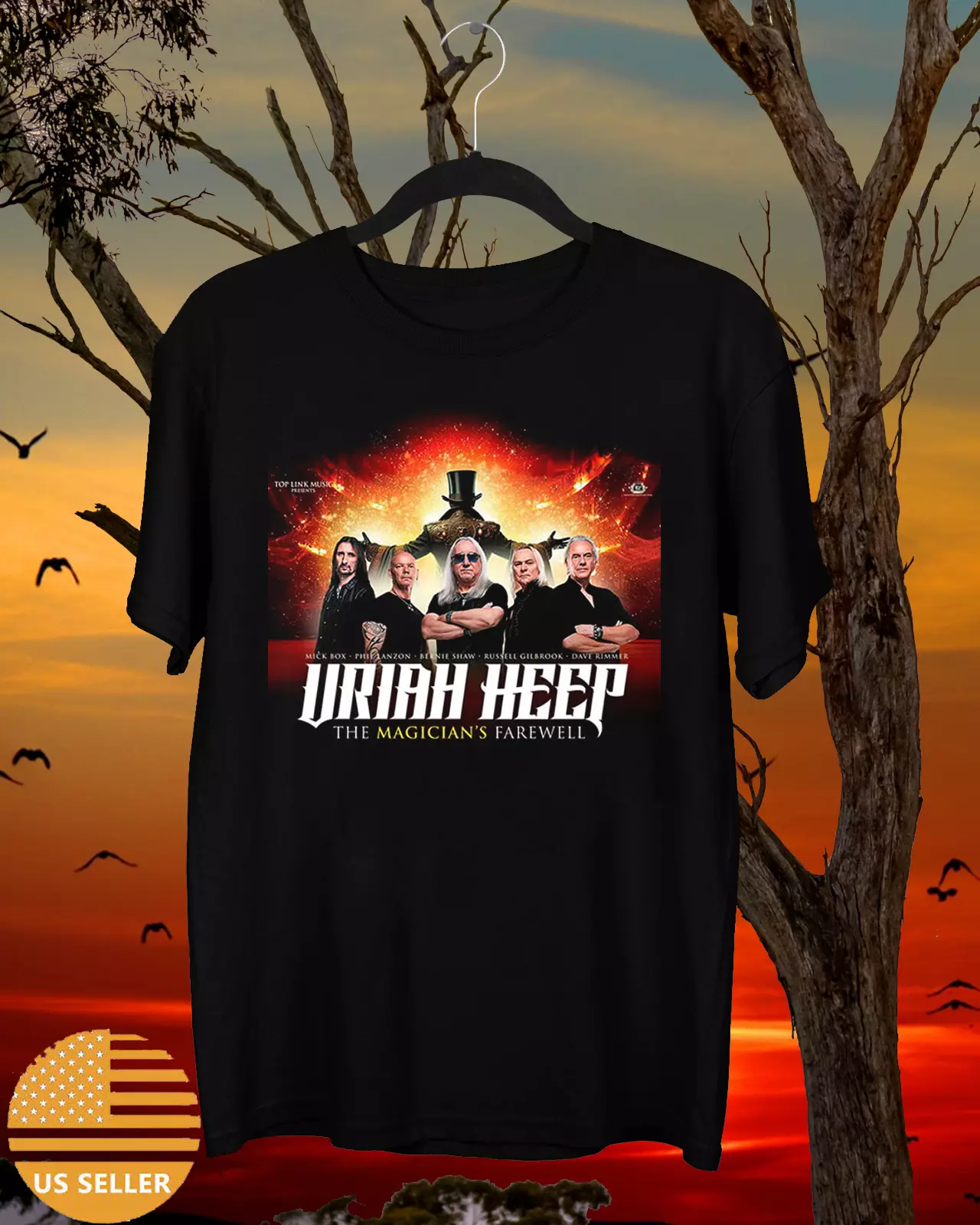 Uriah Heep Band The Magician Farewell Tour 2025 T Shirt Size S-5Xl