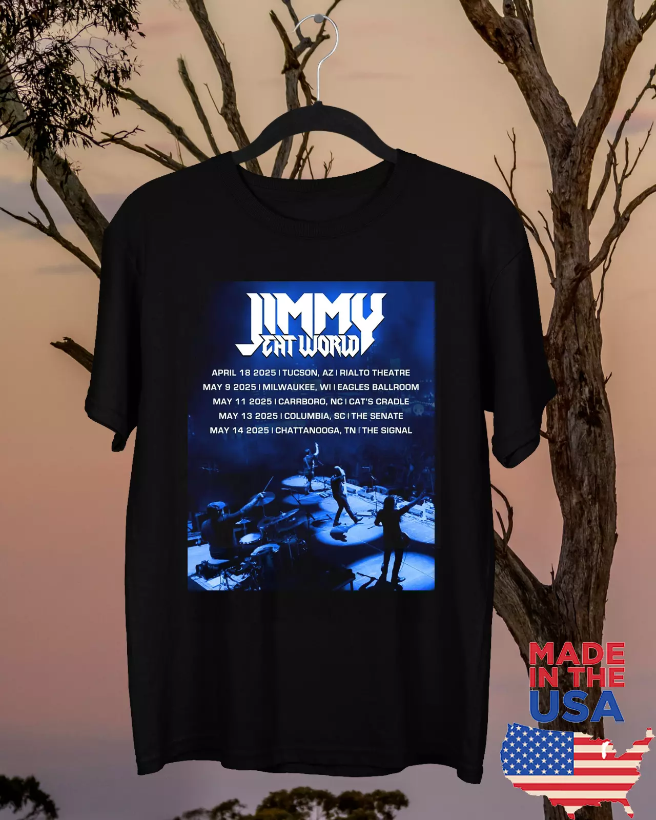 Jimmy Eat World Band Us Tour 2025 T Shirt Full Size S-5Xl