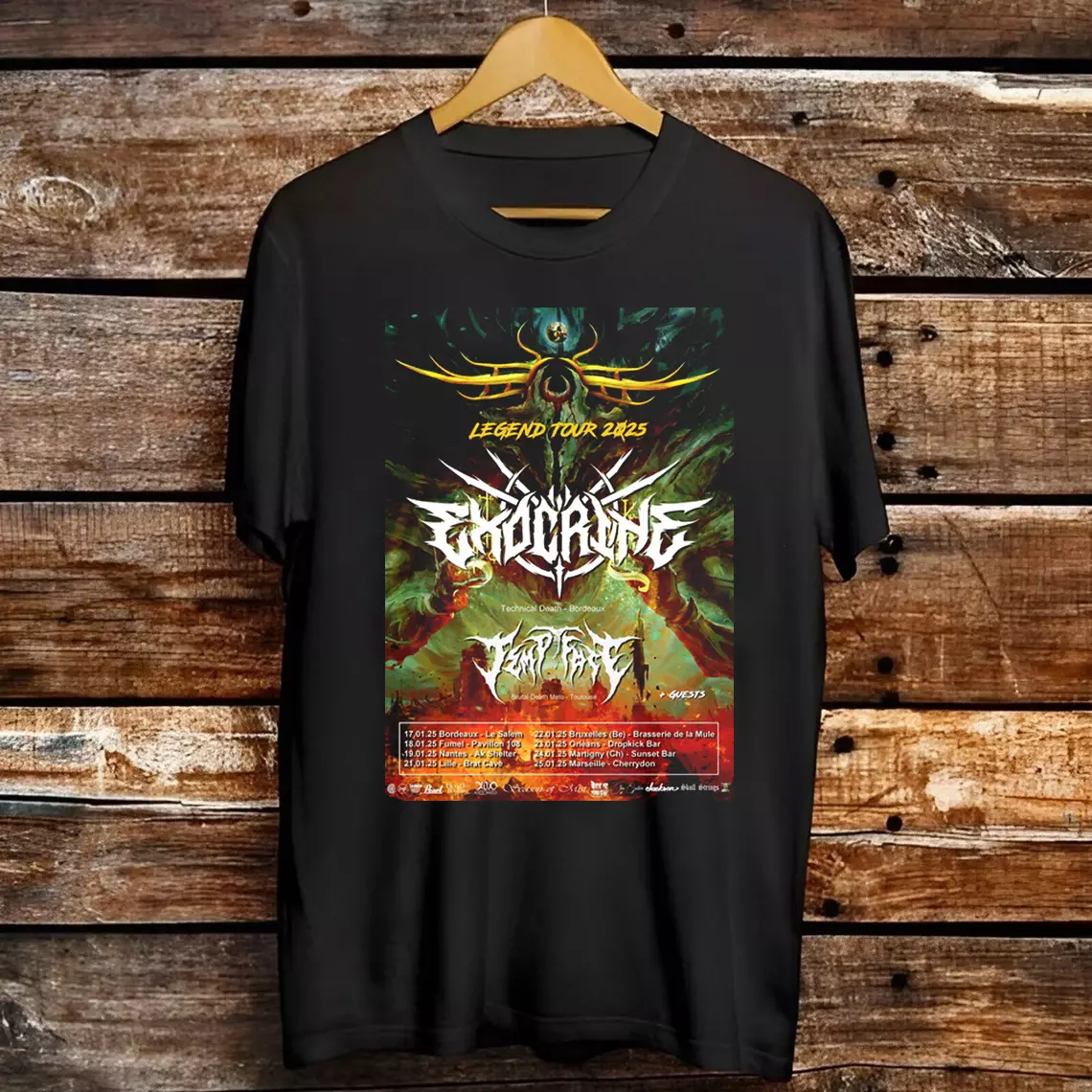 Exocrine Band Legend 2025 European Tour T Shirt Full Size S-5Xl