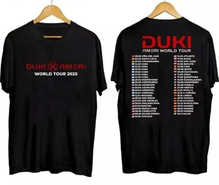 Duki World Tour 2025 Shirt Hot Hot Tshirt Cool New Shirt For Fan,,,