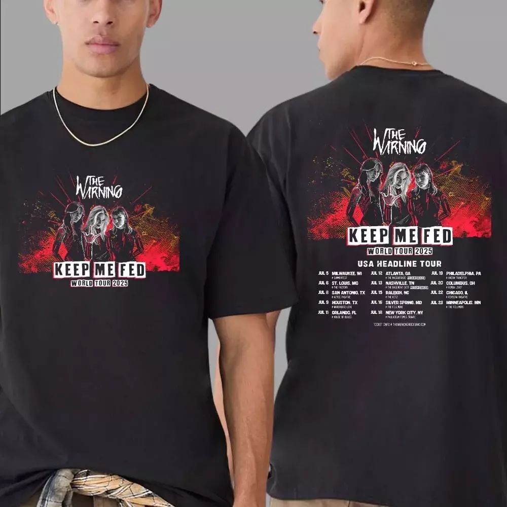The Warning Band Keep Me Fed World Tour 2025 Double Sided T Shirt Size S-5Xl