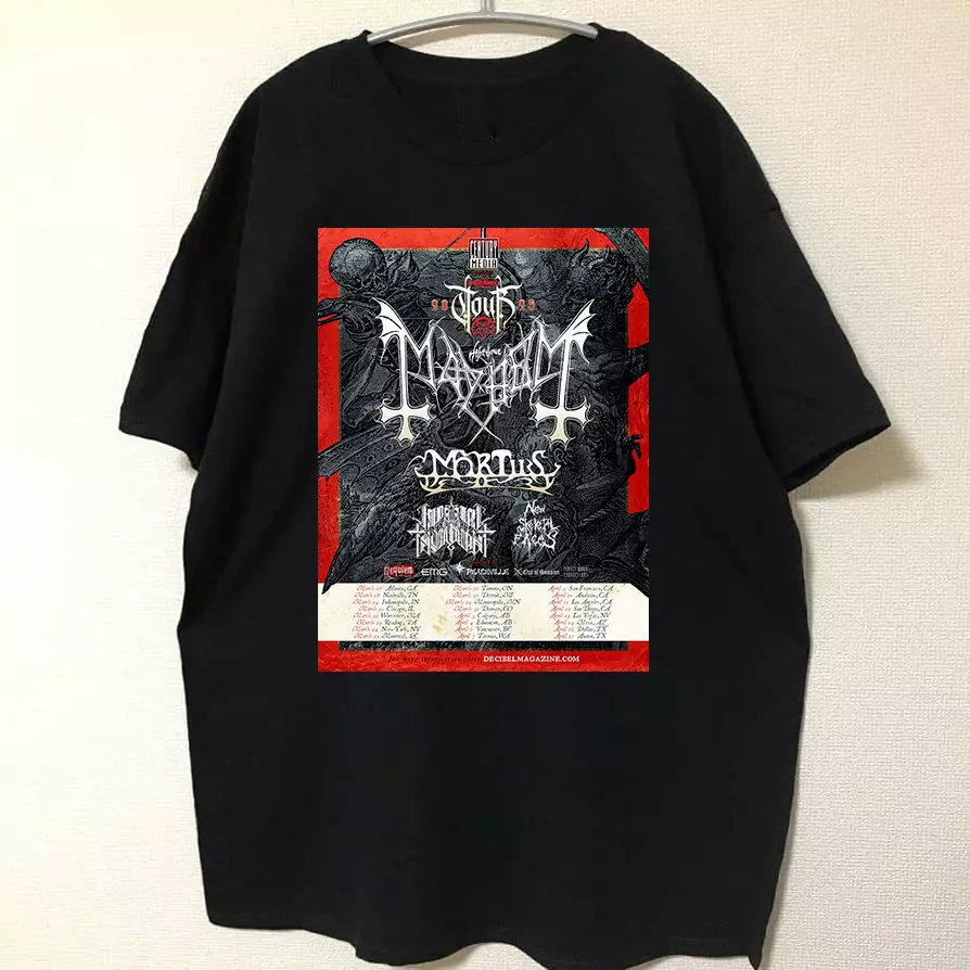 Mayhem 2025 Edition Of Decibel Magazine Tour T Shirt Full Size S-5Xl
