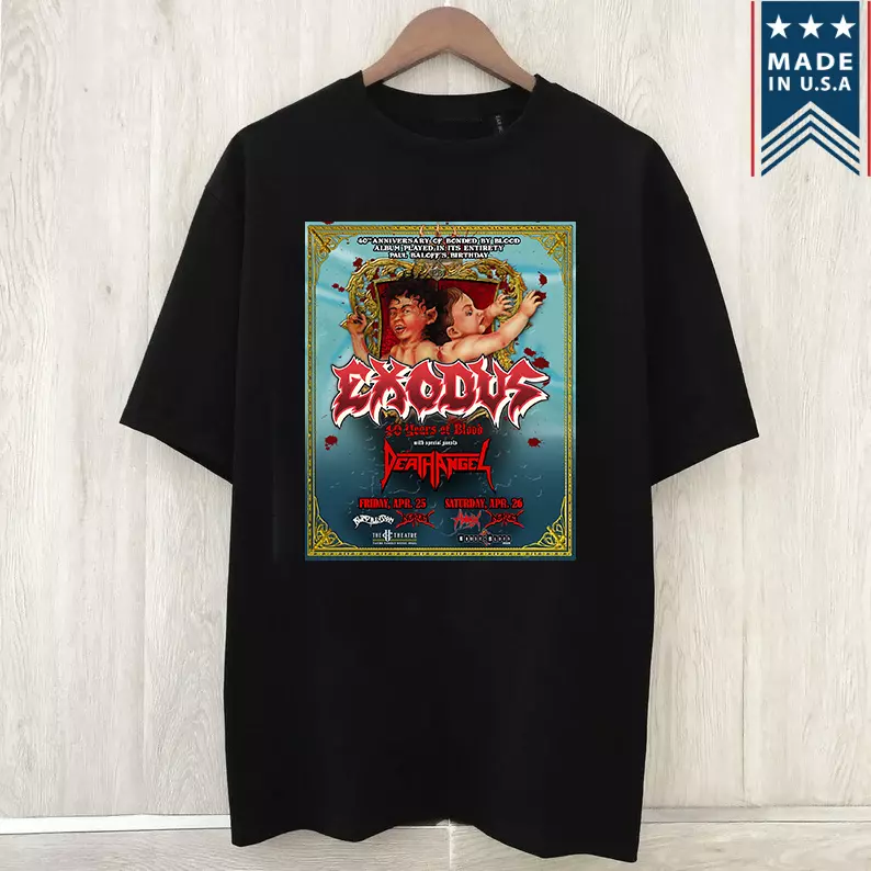 Exodus Band 40 Years Of Blood Tour 2025T Shirt Full Size S-5Xl  Fh1101