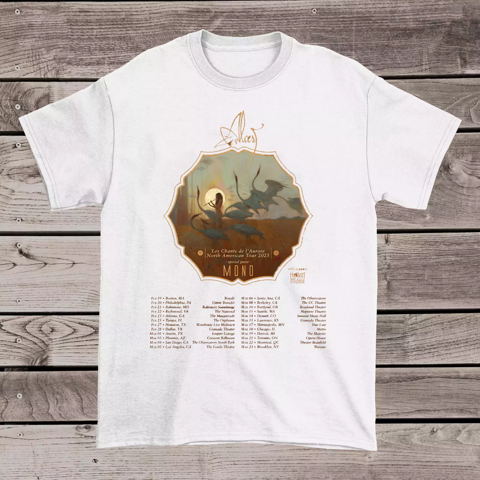 Alcest Band North American Tour 2025 T Shirt Full Size S-5Xl