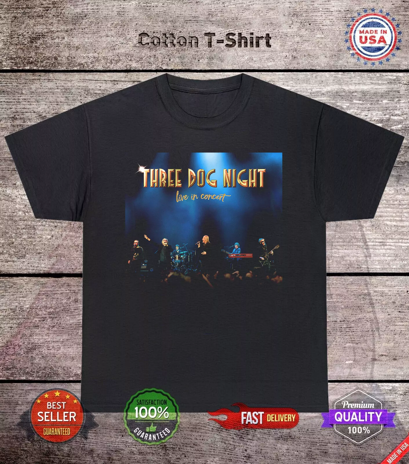 Three Dog Night Band Live In Concert 2025 T Shirt Size S-5Xl
