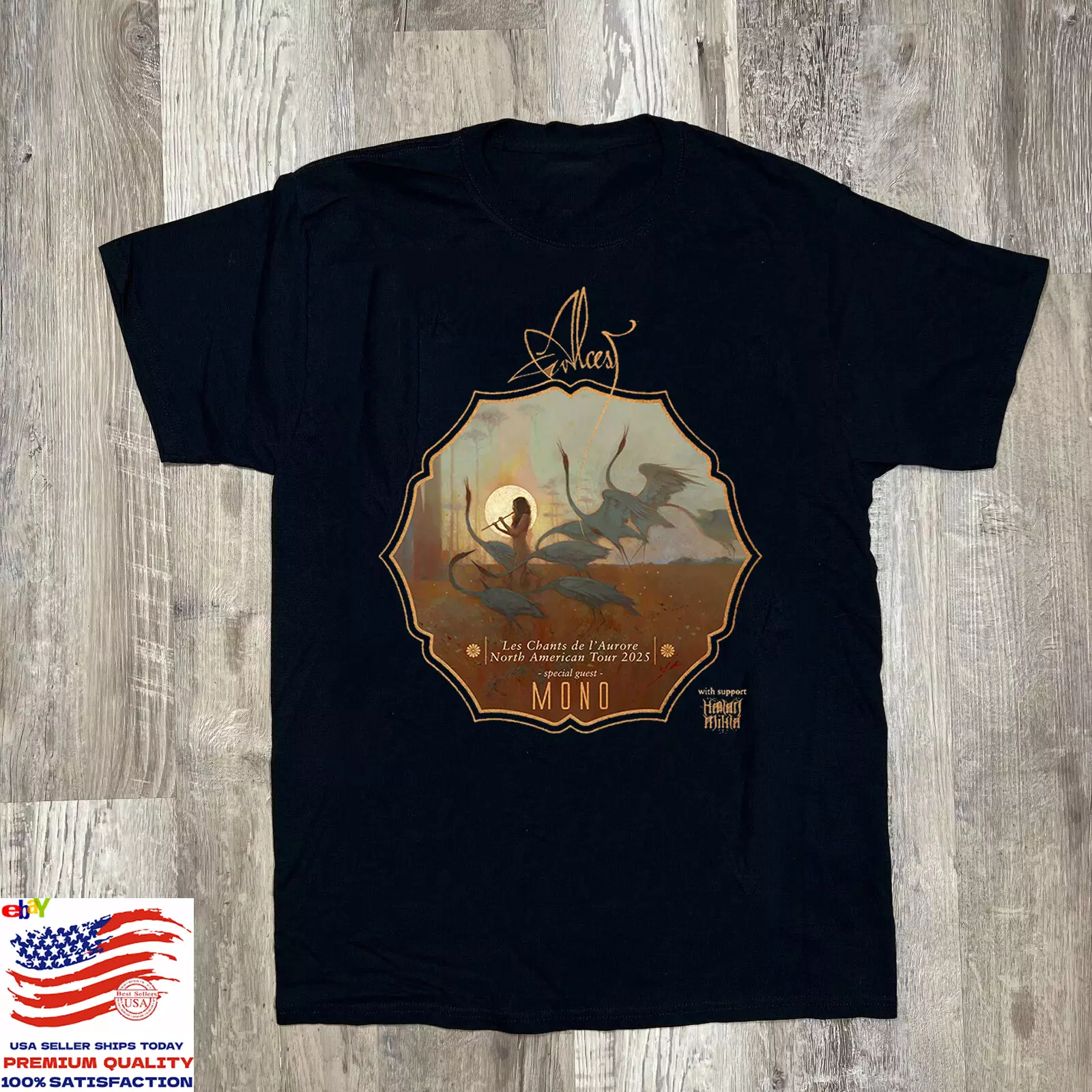 Alcest Les Chants De L'Aurore North American Tour 2025 T Shirt Full Size S-5Xl