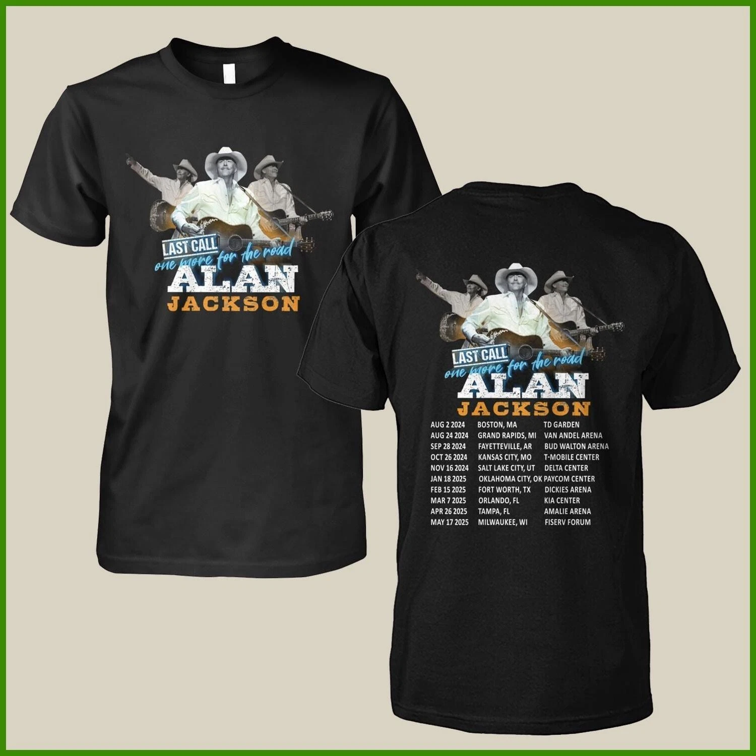 Alan Jackson Last Call One More For The Road Tour 2024-2025 T-Shirt