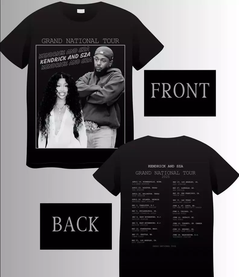 Kendrick   Sza Grand National Tour 2025  Unisex T-Shirt  Perfect Gift For All Hi