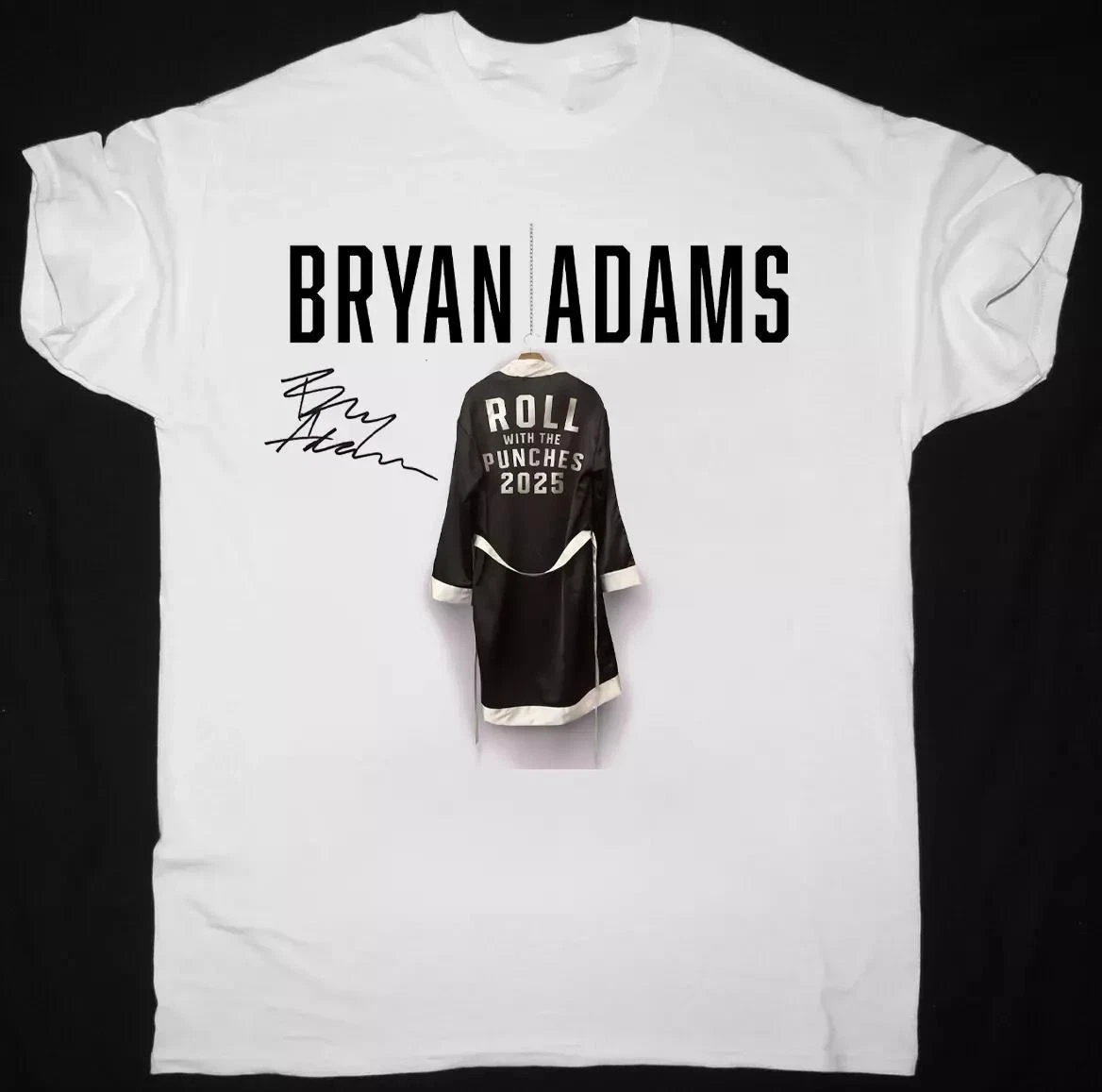 Bryan Adams - Roll With The Punches Tour 2025 White All Size T-Shirt